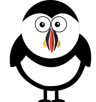Illustration of a Puffin, class symbol for Puffins Class