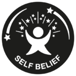 School Games self belief badge, icon on a black background
